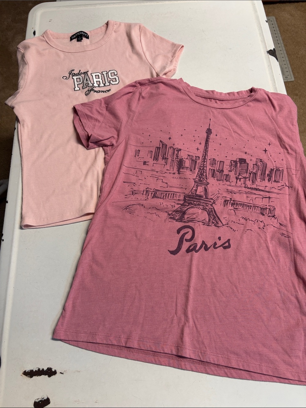 Paris Graphic Pink Tee - Short Sleeve